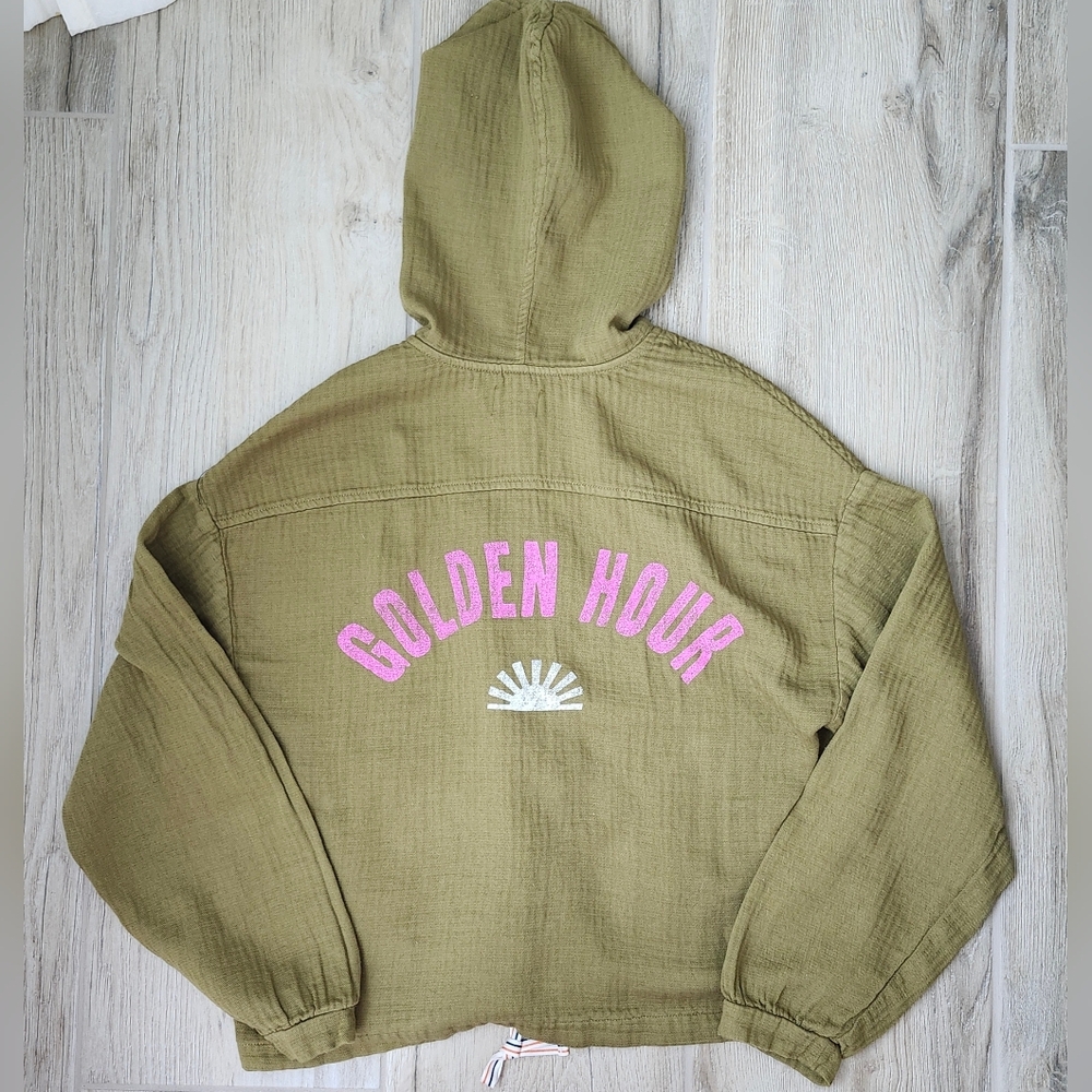 Sundry Golden Hour Hoodie in Olive Green Women's Size (1) SM